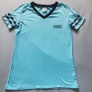 Victoria’s Secret Pink Short Sleeve Light Blue Tee